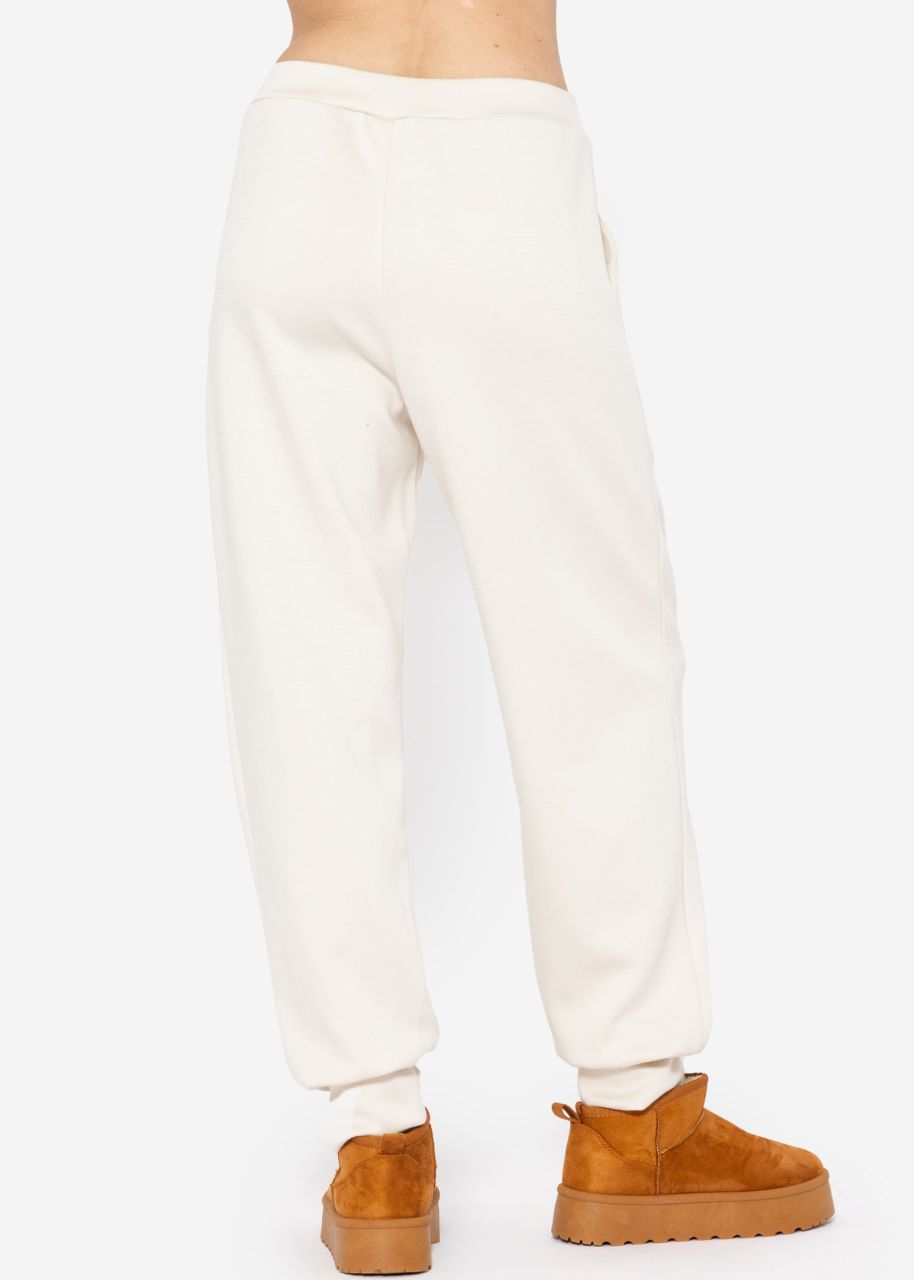 Soft jogging trousers - offwhite