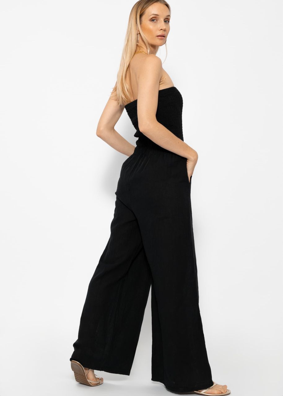 Off-the-shoulder jumpsuit - black