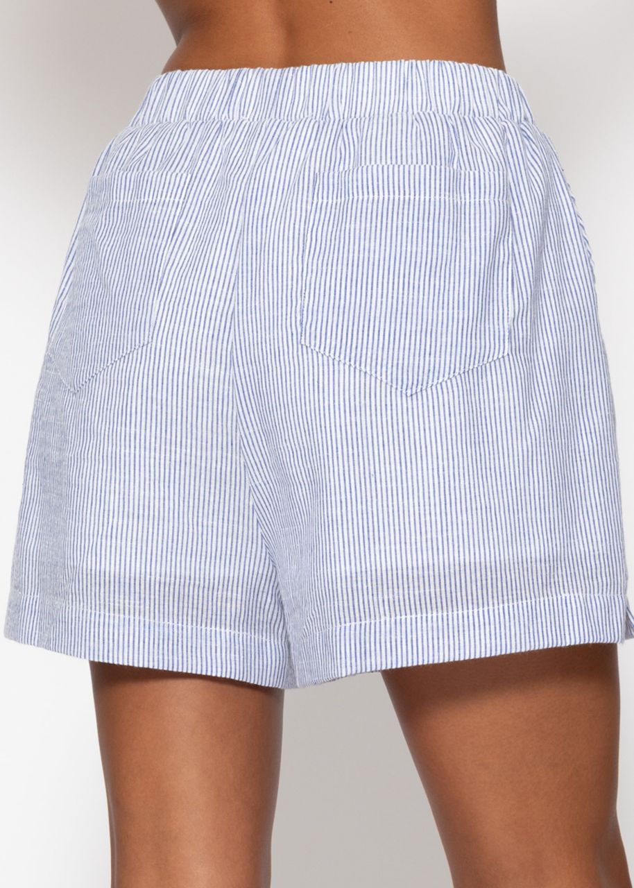 Striped shorts - light blue