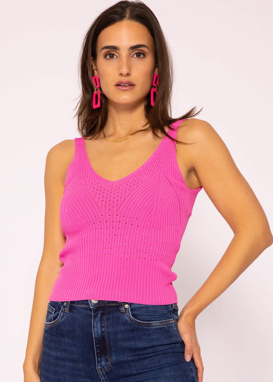 Fine knit top, pink