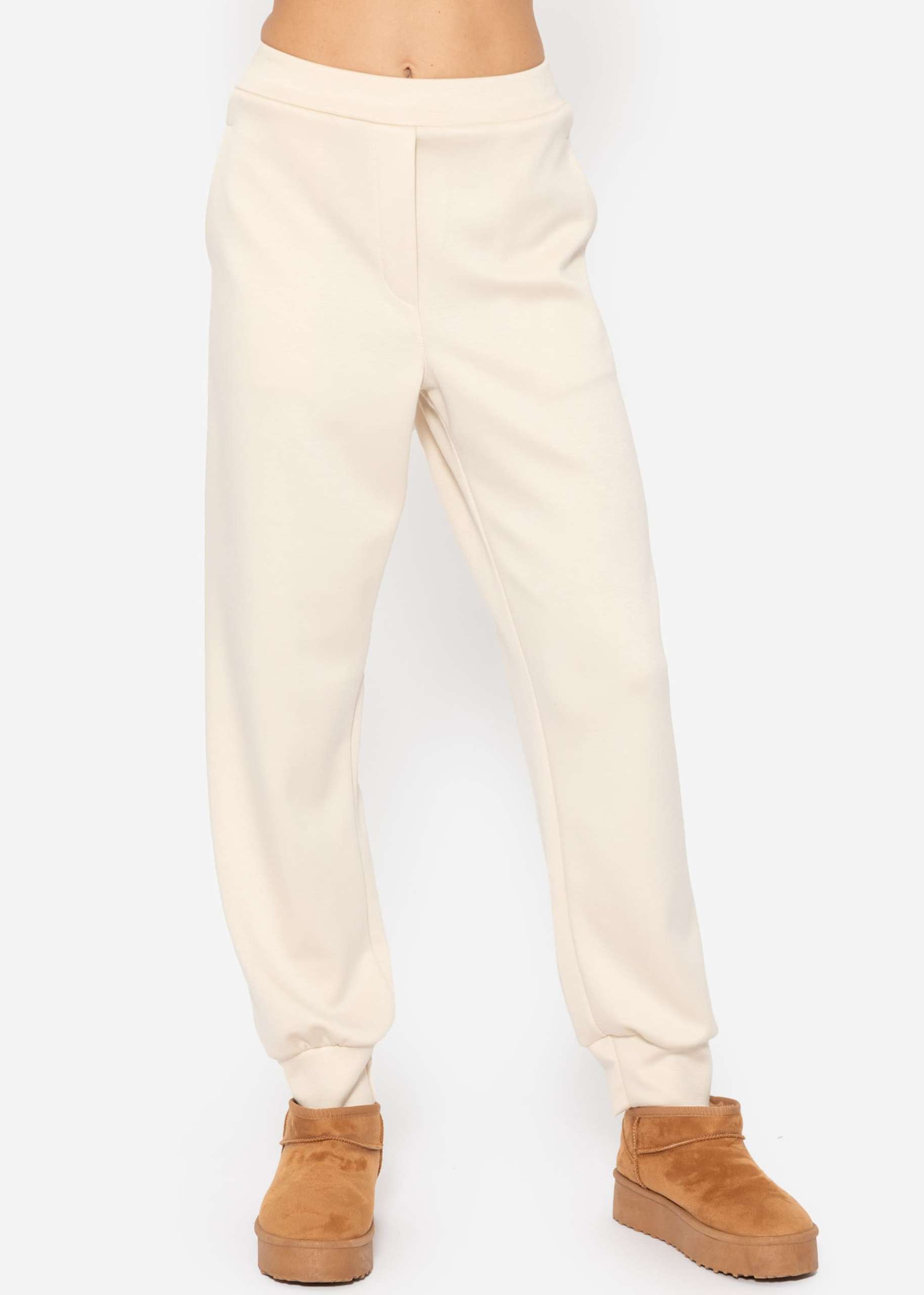 Soft jogging trousers - offwhite