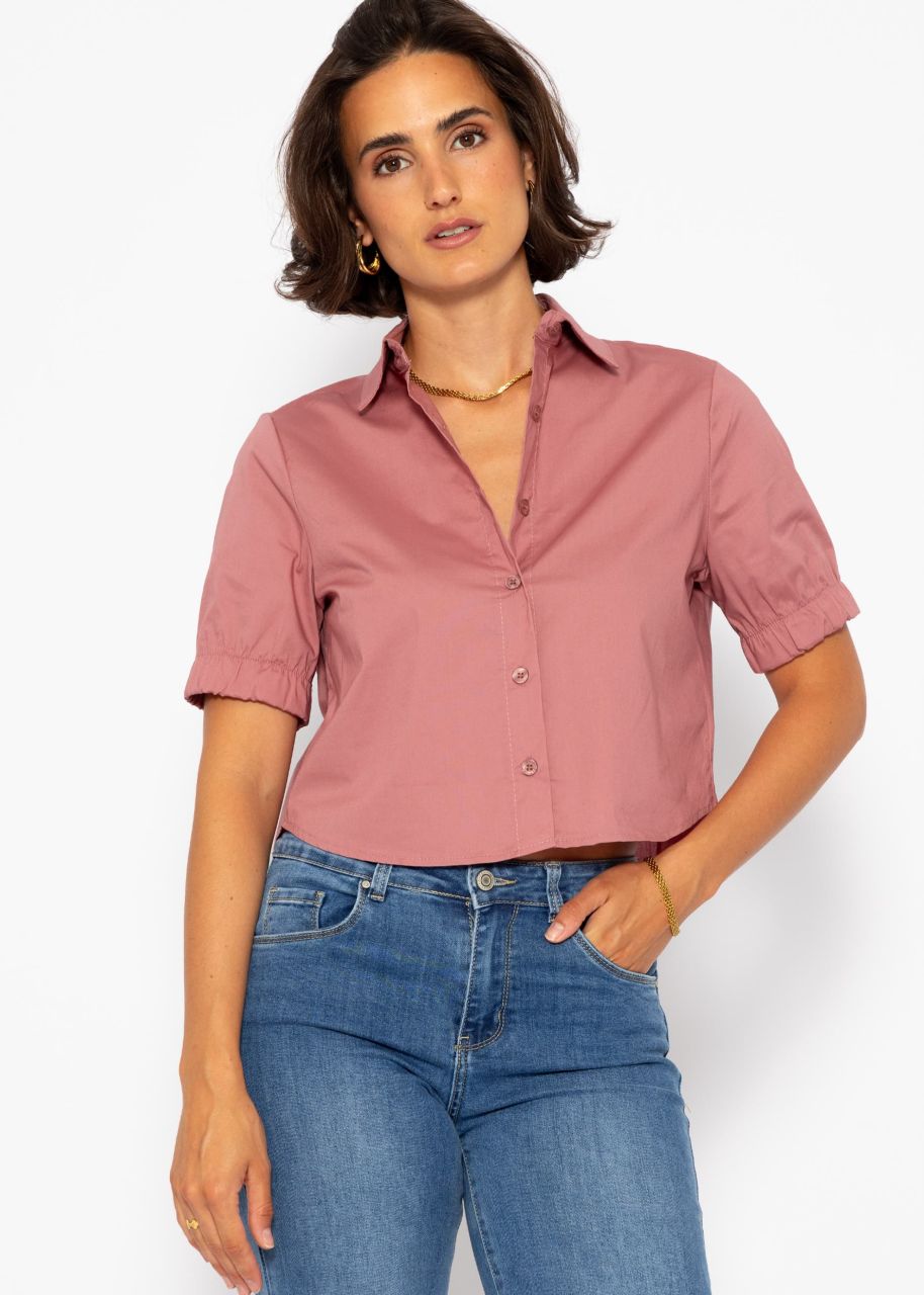 Poplin blouse - dusky pink