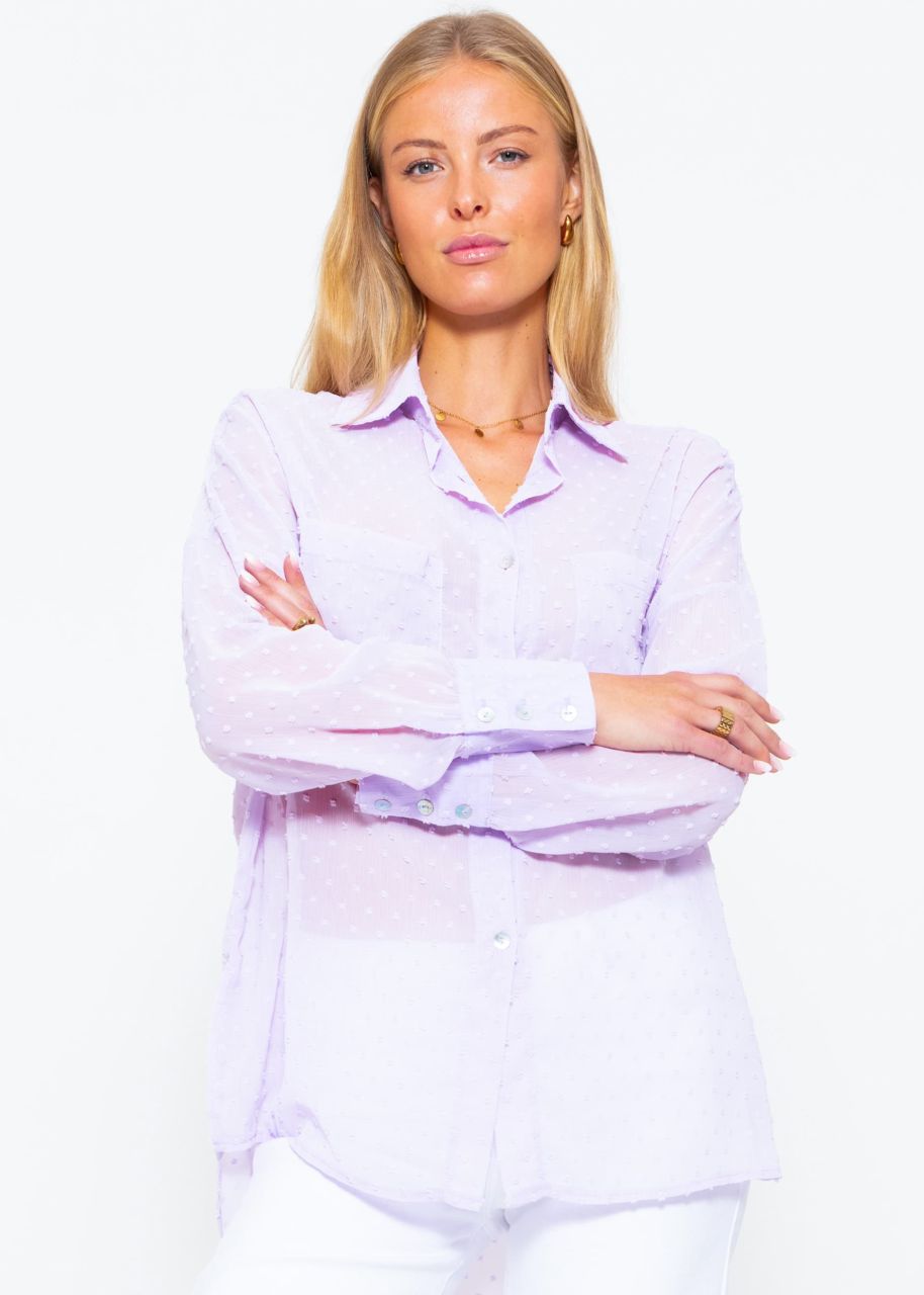Oversize plumetis blouse, lilac