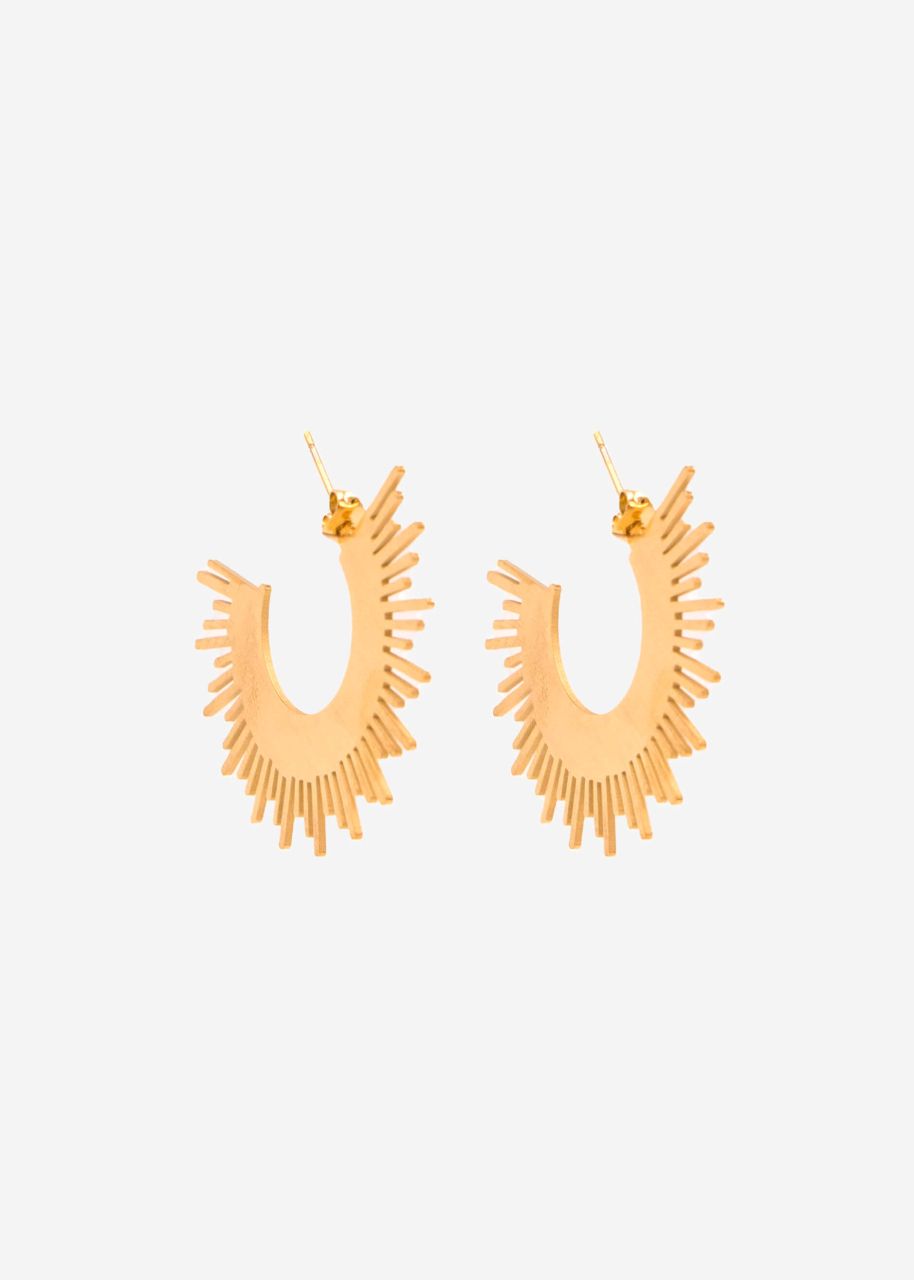 Stud earrings sun - gold