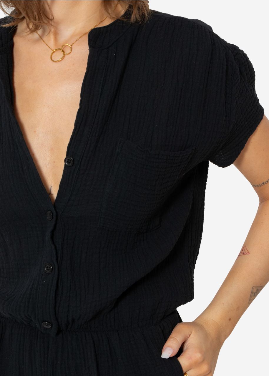 Muslin jumpsuit - black
