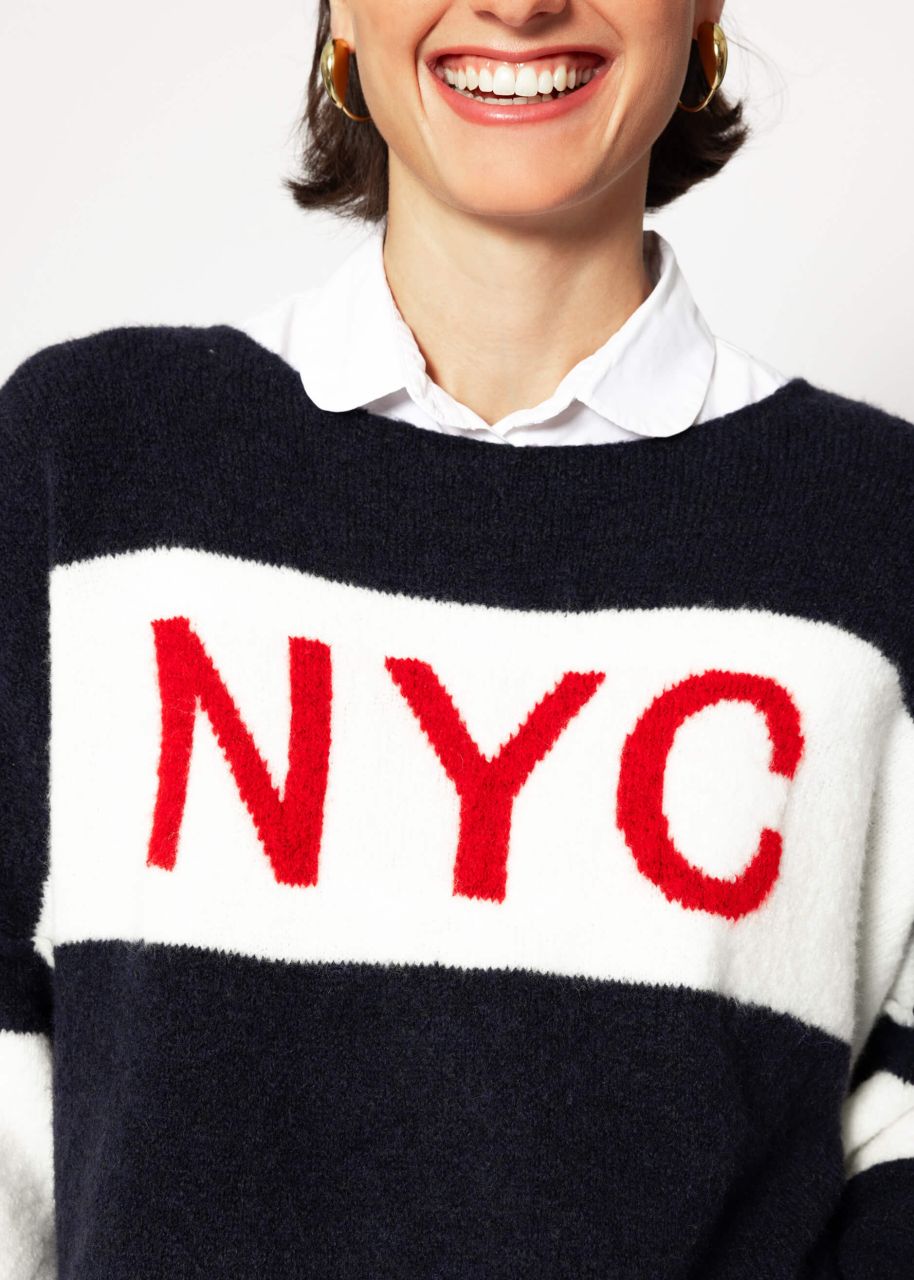 Oversize sweater “NYC” - dark blue