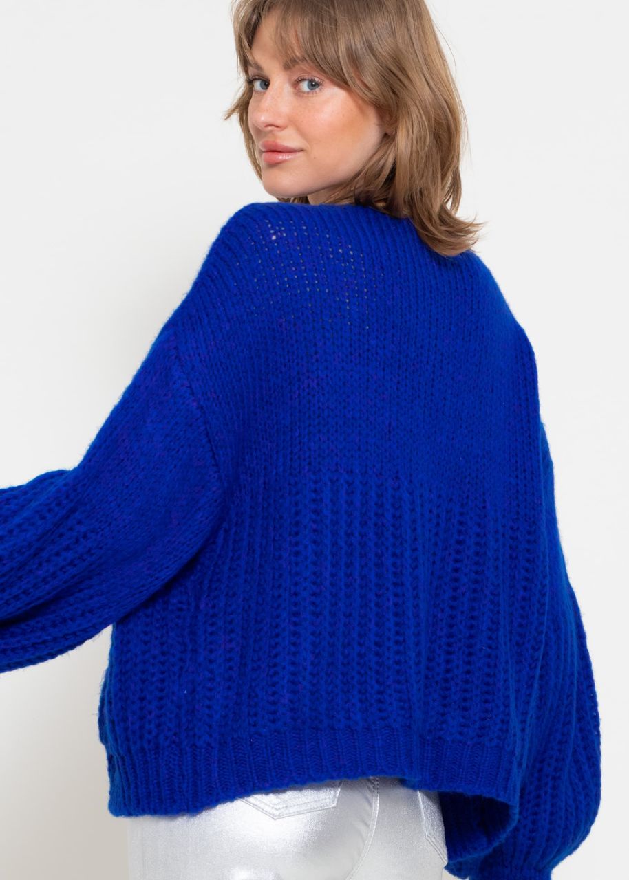 Cardigan with structure - royal blue