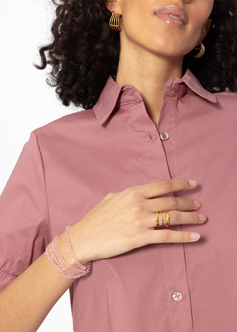 Poplin blouse - dusky pink