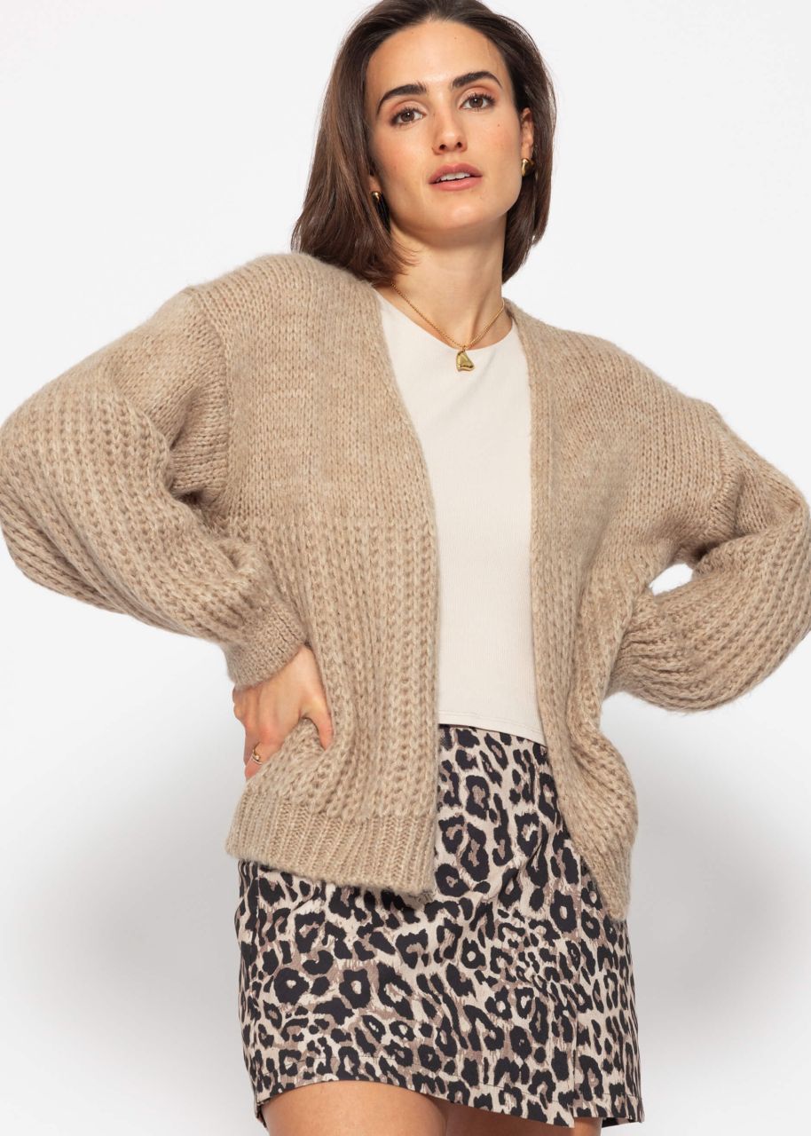 Cardigan with structure - beige