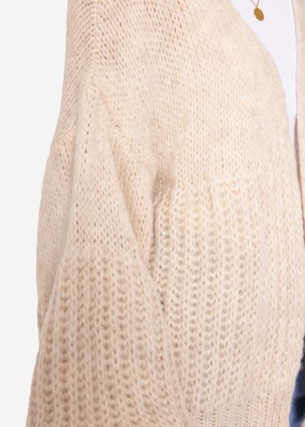 Cardigan with structure - light beige