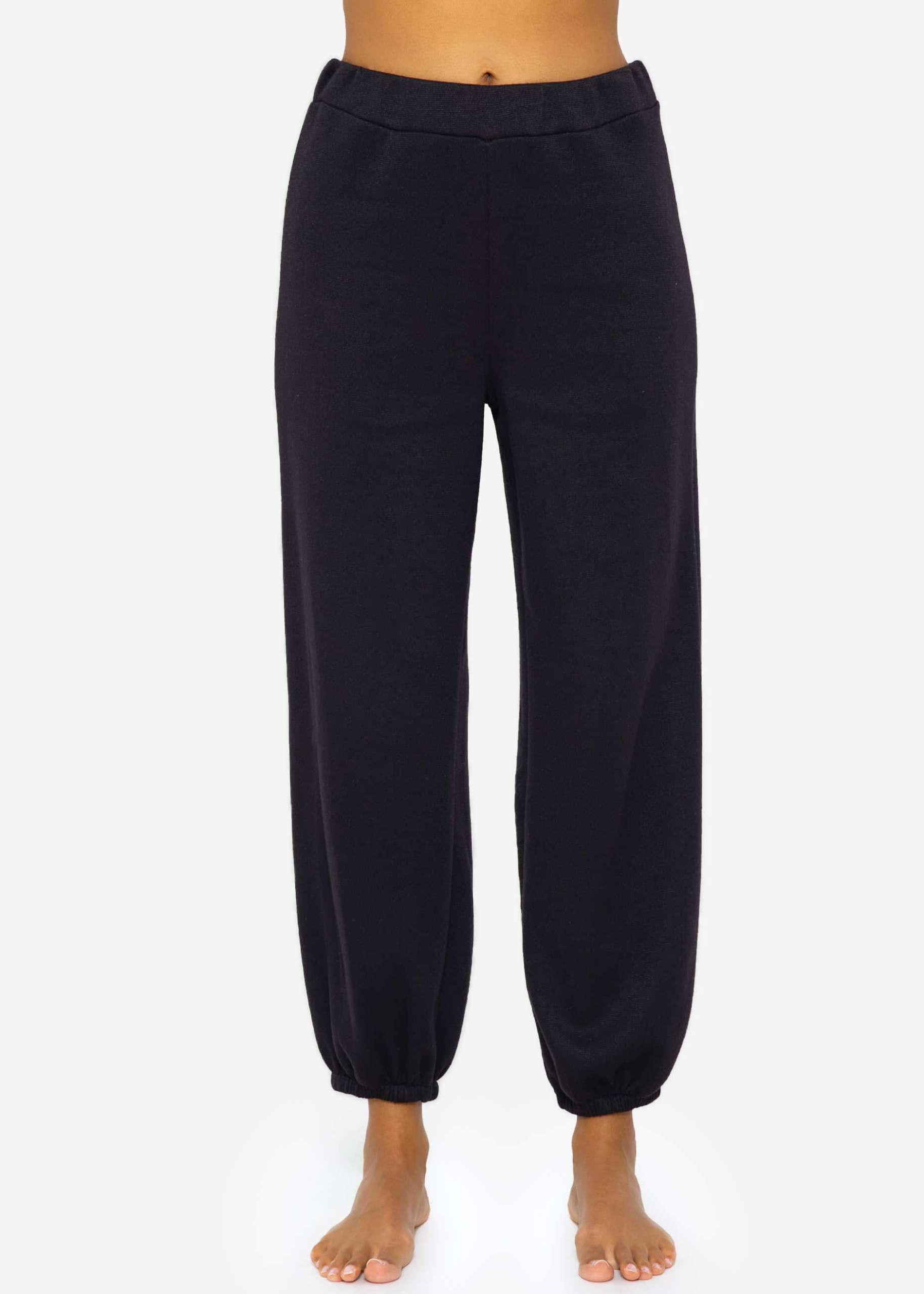 Super soft jersey jogging trousers - black