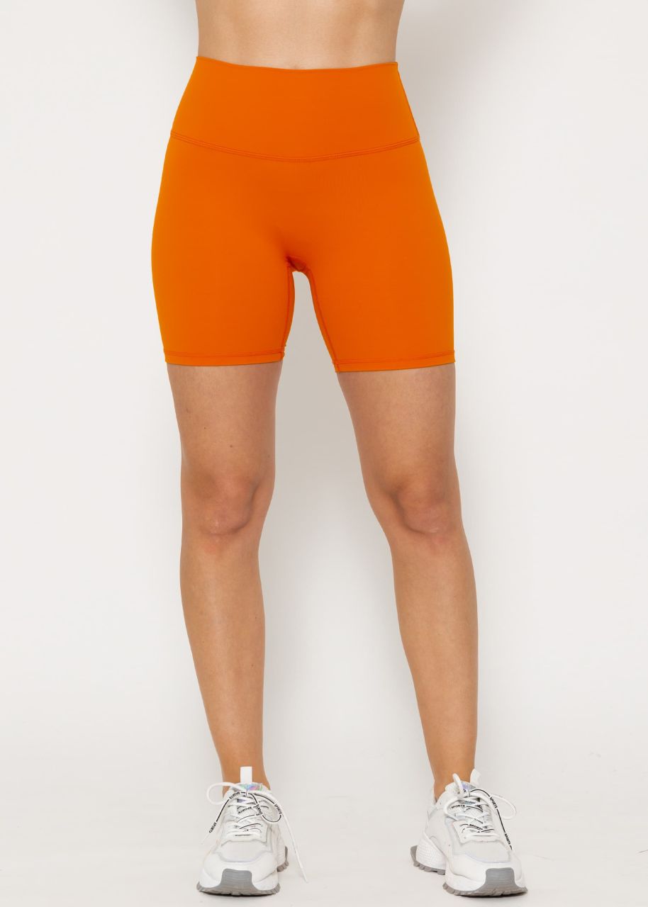 Short sports leggings - orange