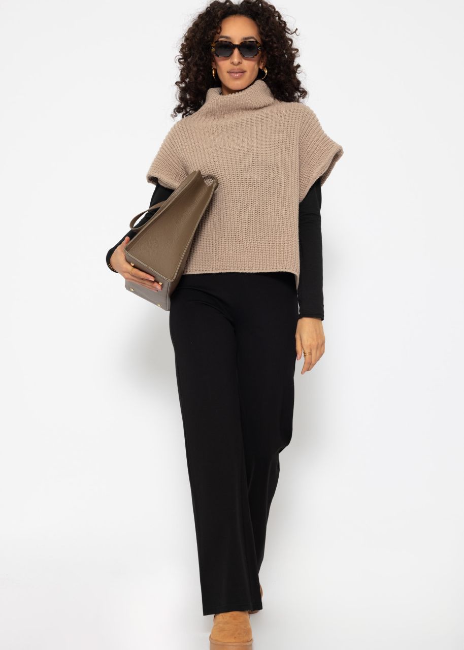 Pullover with turtleneck - beige