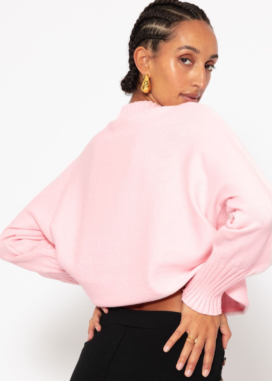 Casual crop jumper - pink