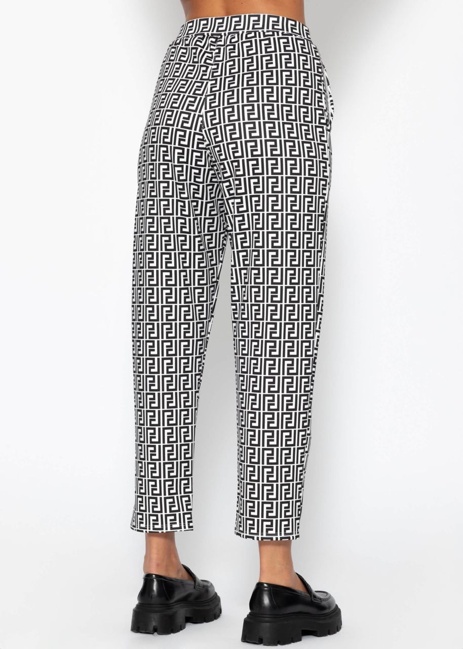 Soft pants with print - offwhite