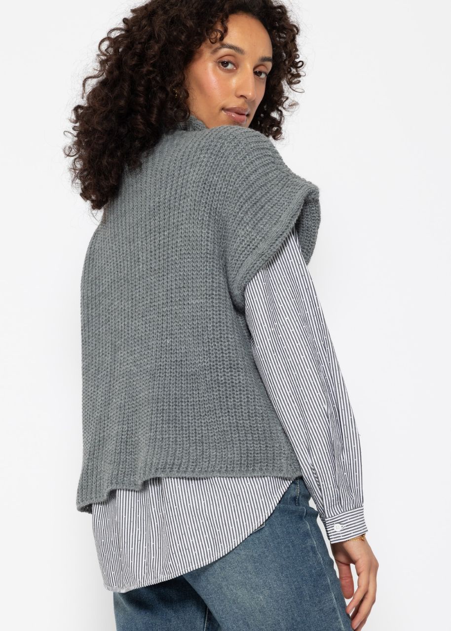 Pullover with turtleneck - dark gray