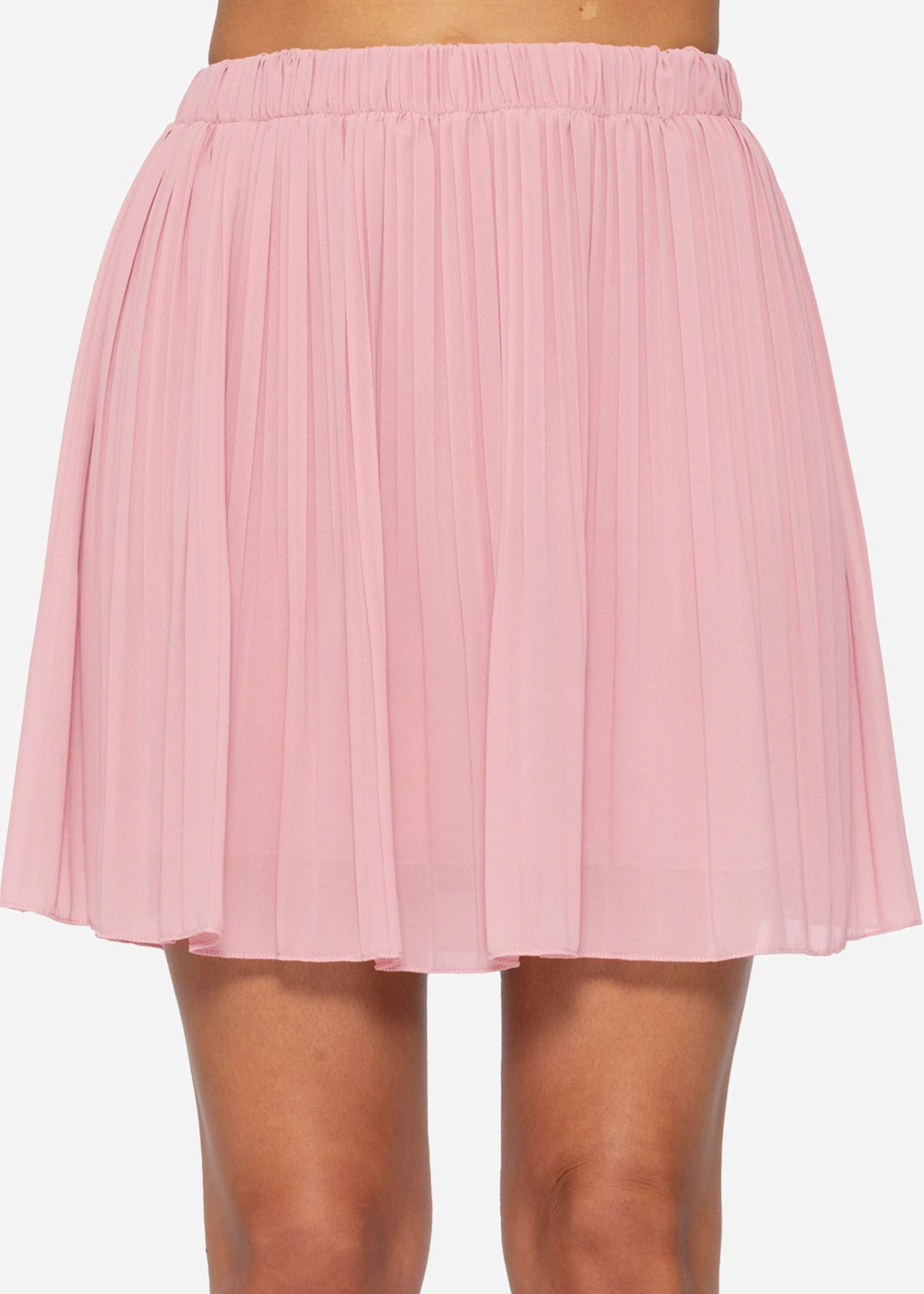 Pink pleated chiffon skirt hotsell