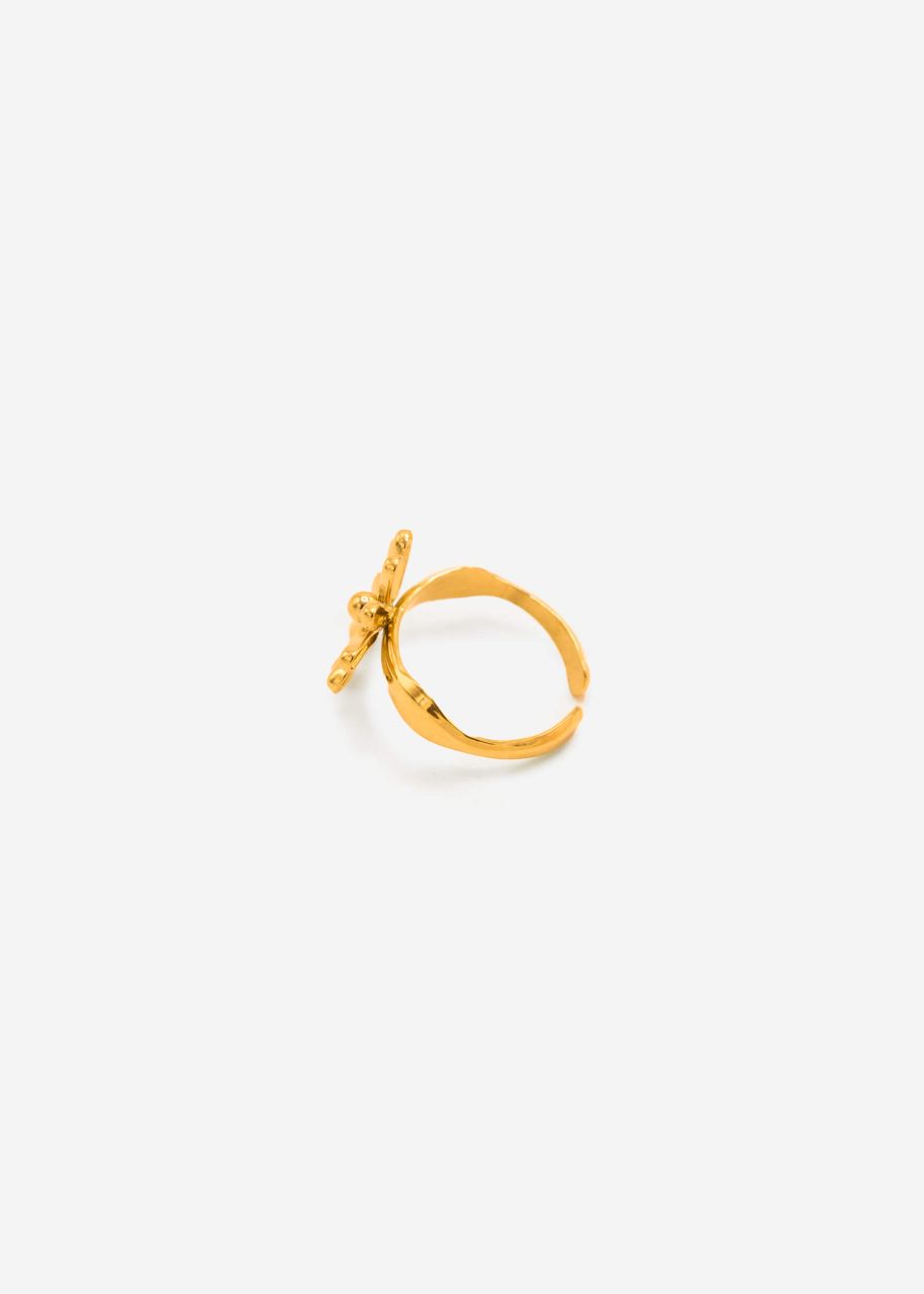 Ring with blossom - gold