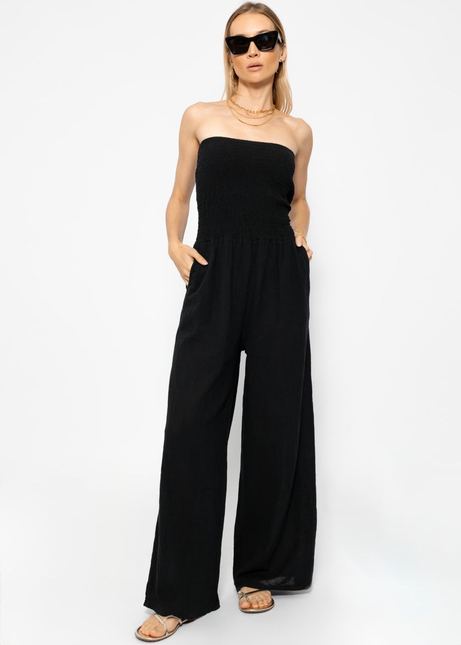 Off-the-shoulder jumpsuit - black