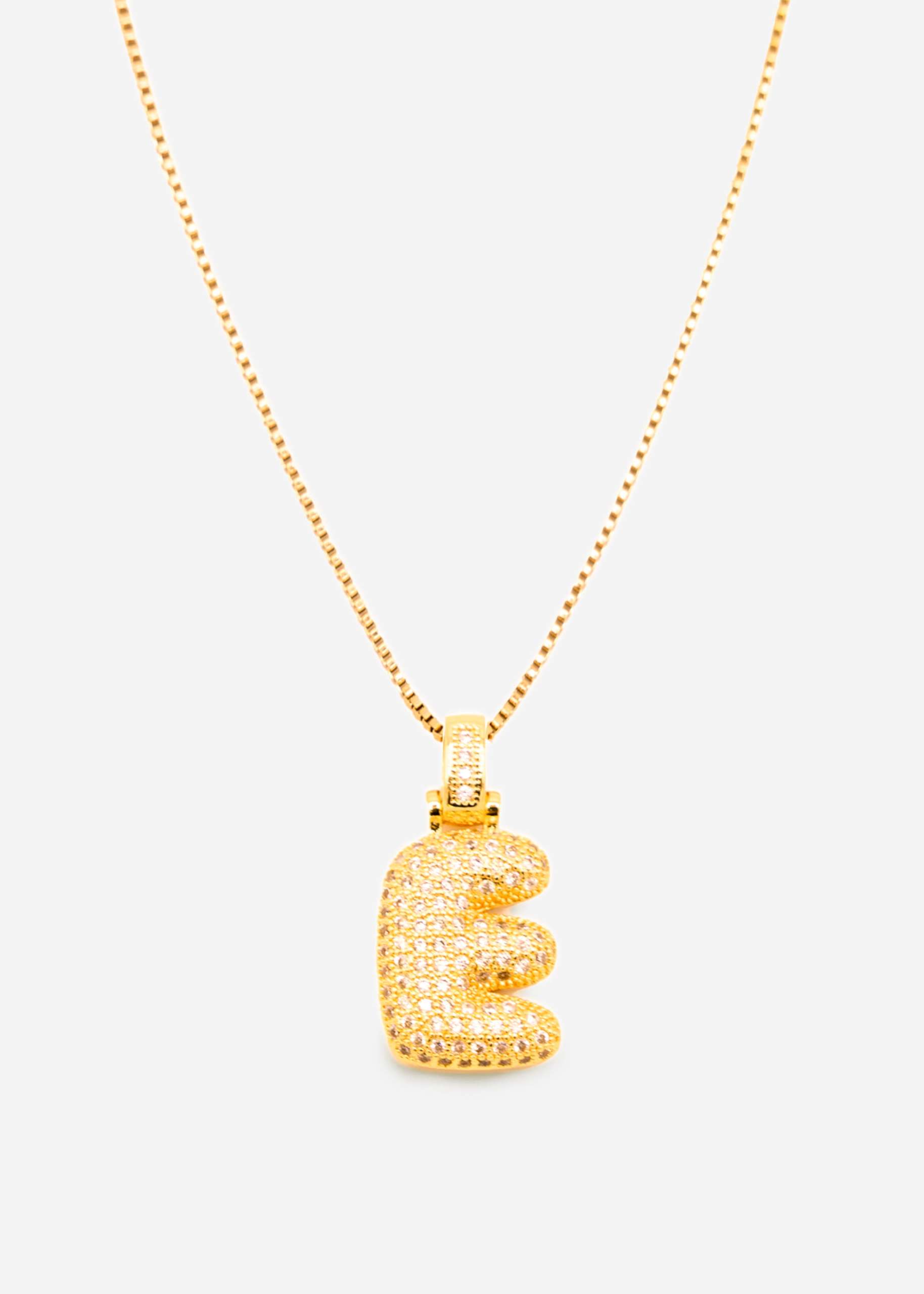 Letter chain - E - gold