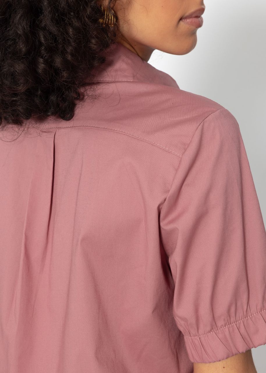 Poplin blouse - dusky pink