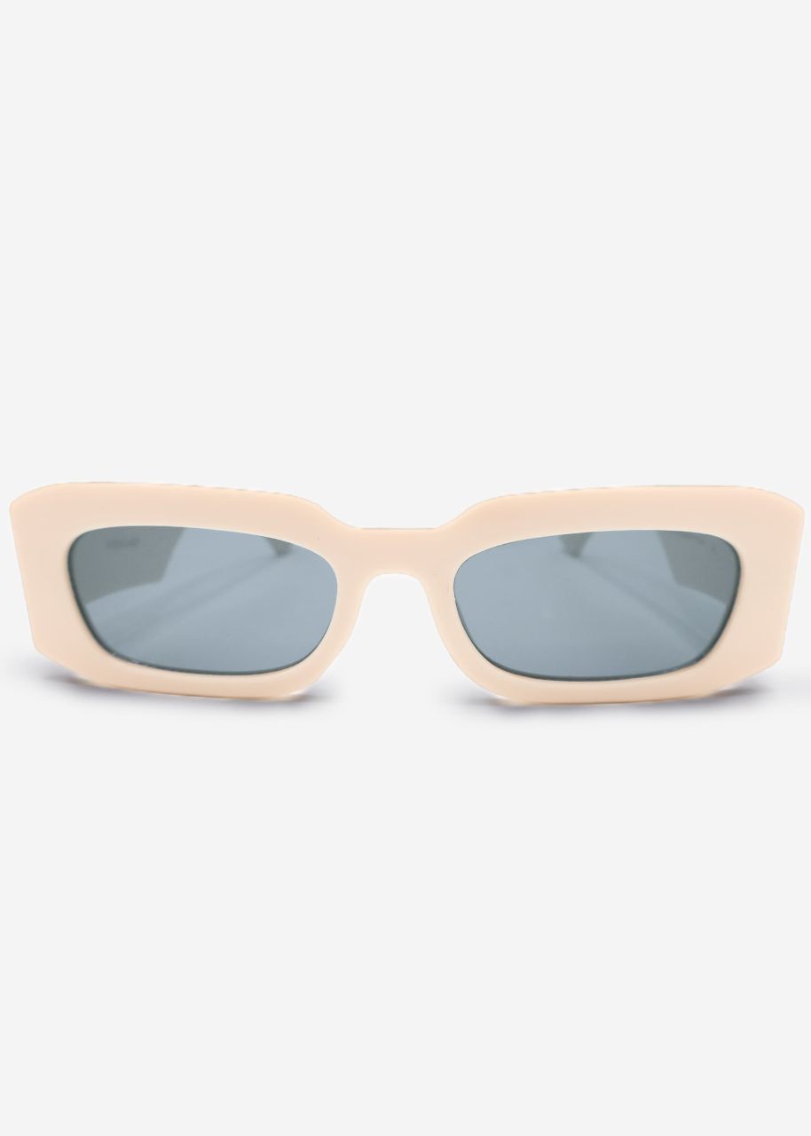 Sunglasses with wide temples - beige