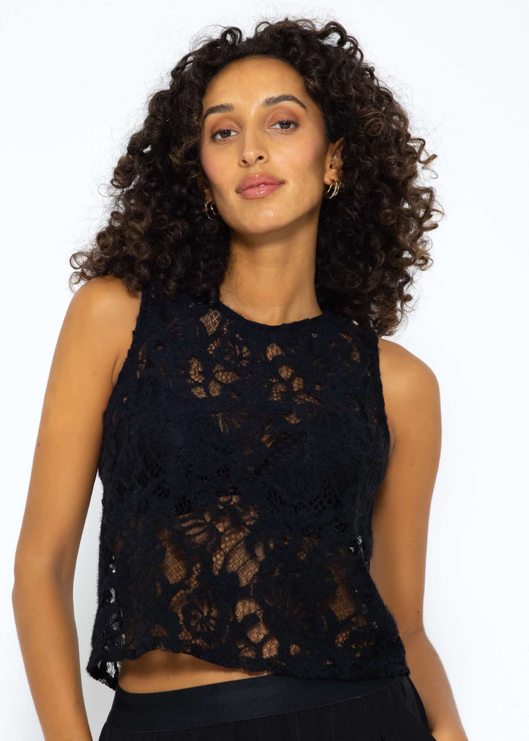 Lace top - black