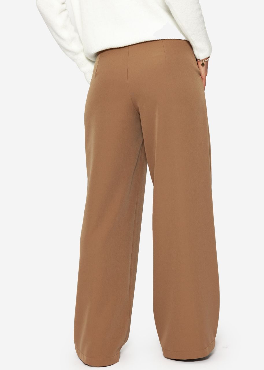 Highwaist fabric trousers - mocha