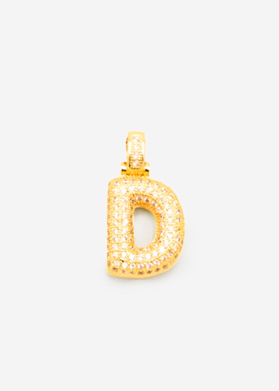 Letter chain - D - gold