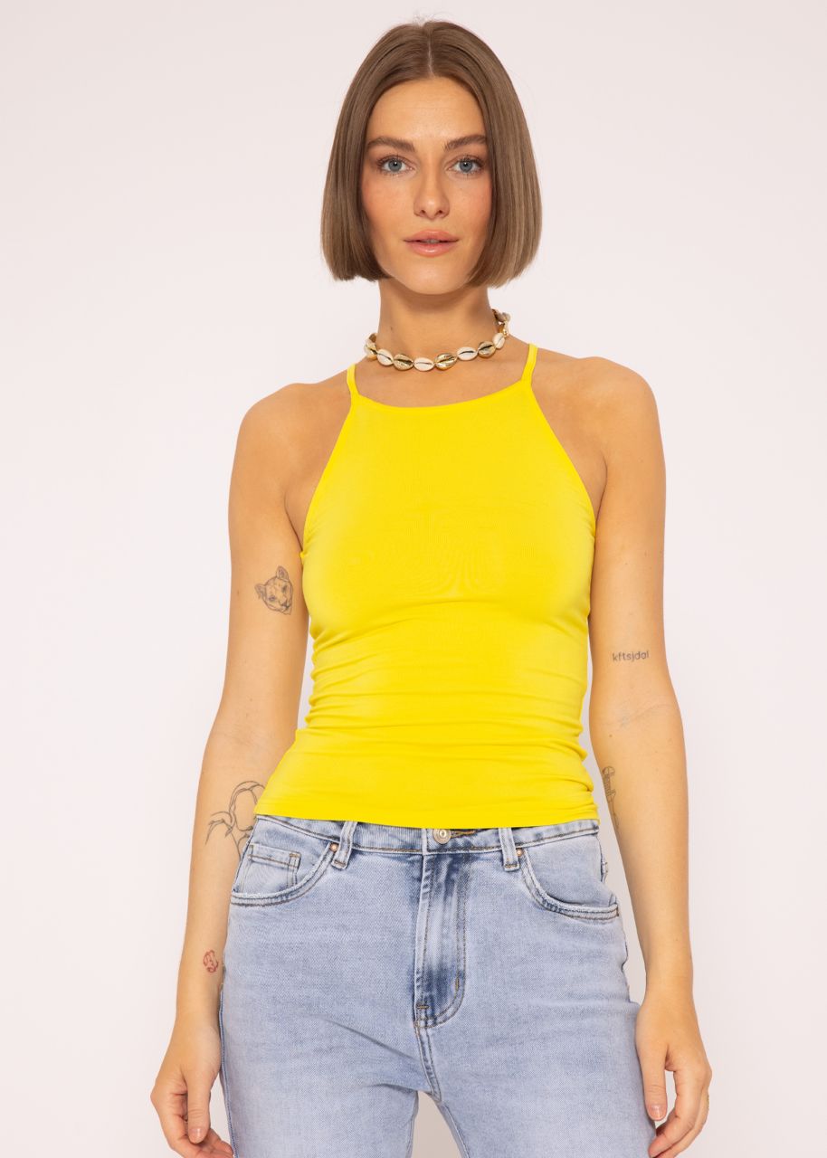 Top with straps, yellow