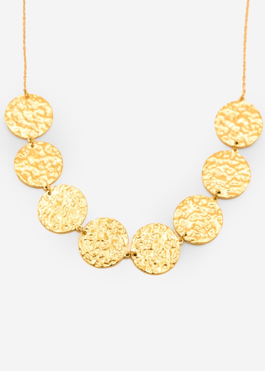 Necklace with round pendants - gold