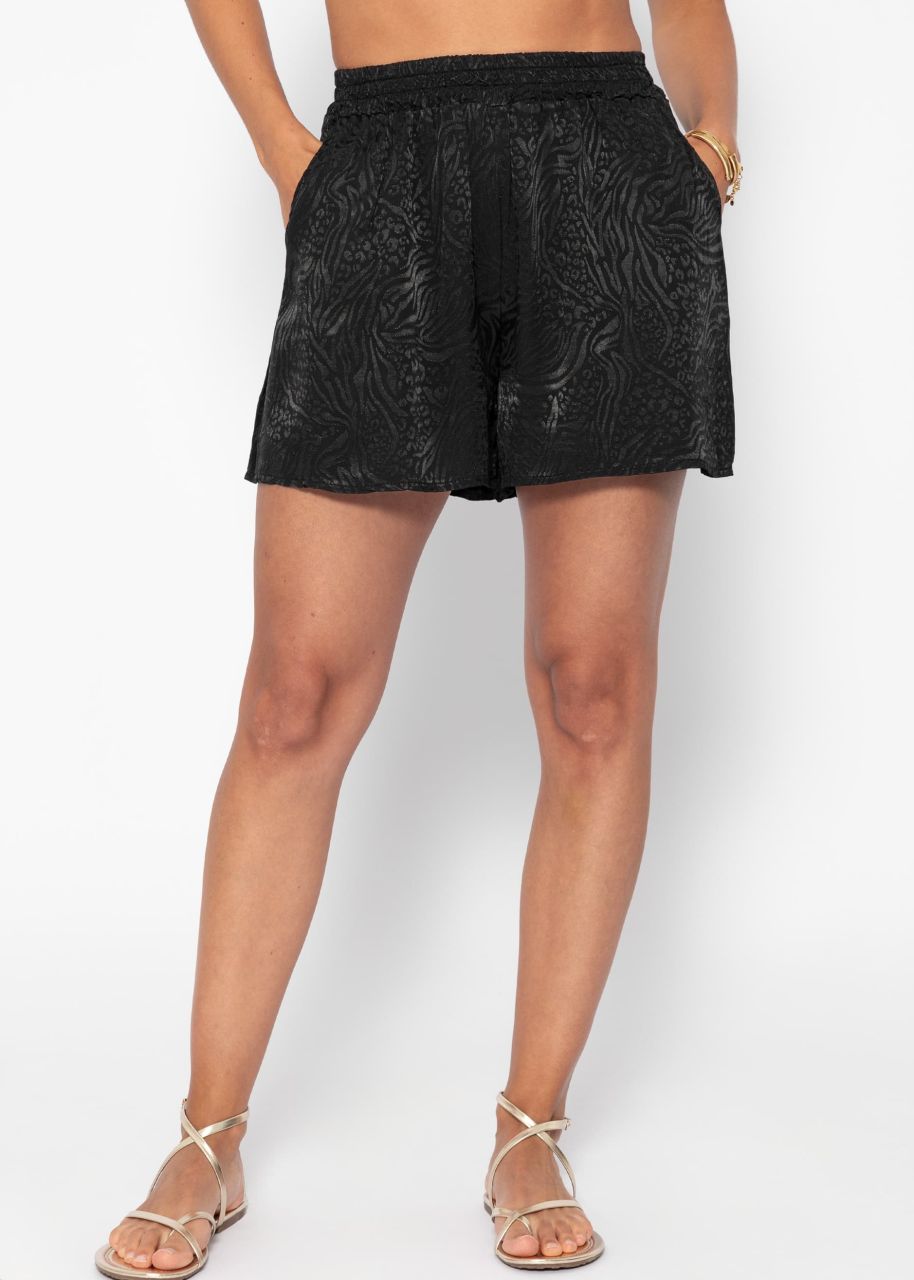 Jacquard shorts - black