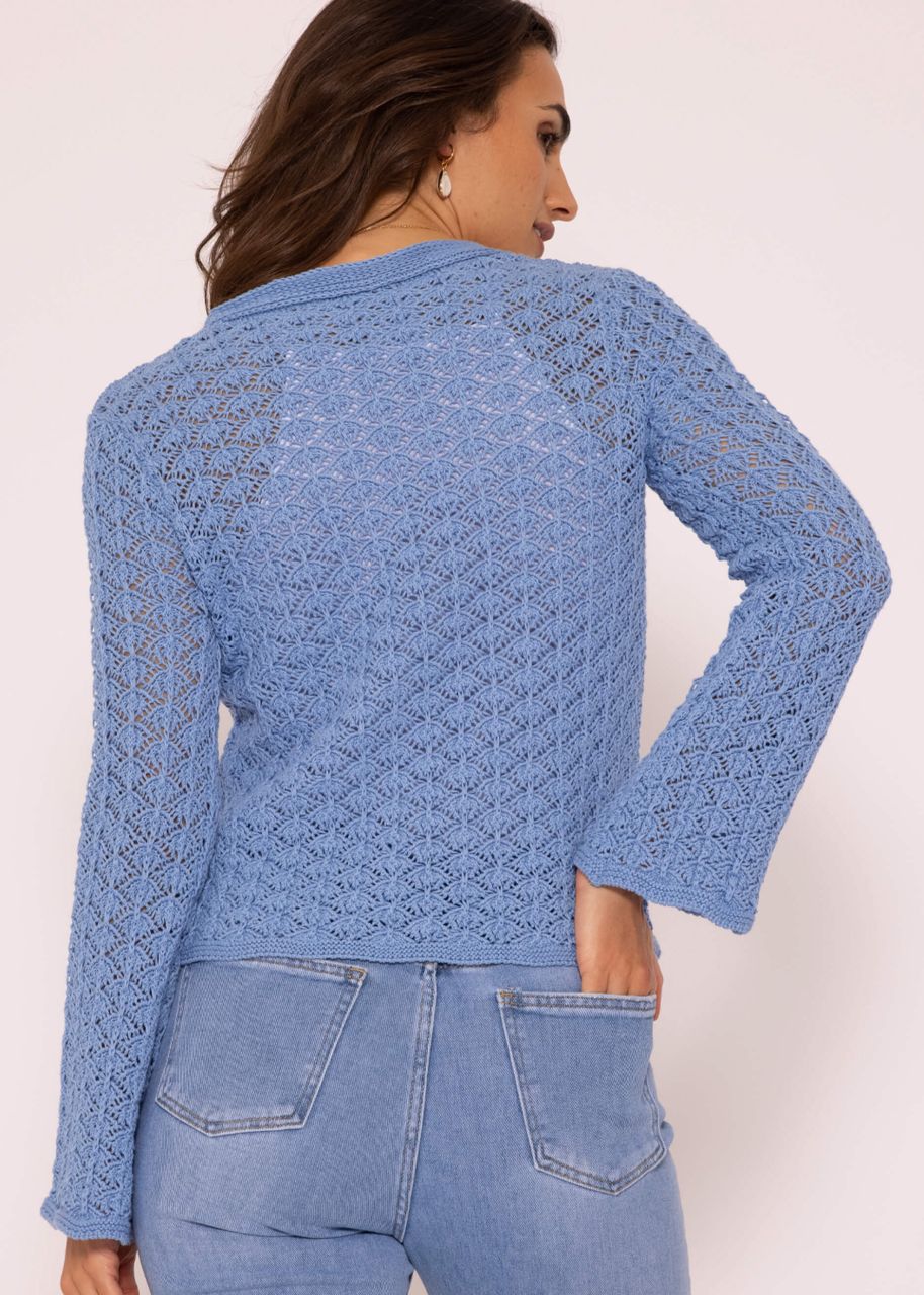 Crochet jacket, blue
