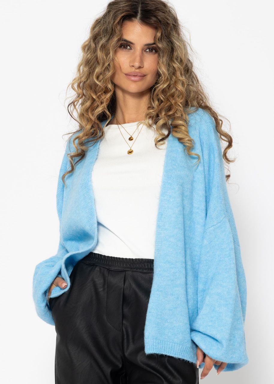 Fine knit cardigan - ice blue