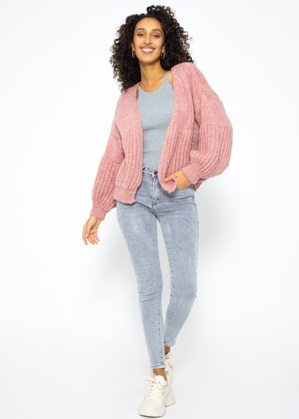 Cardigan with structure - dusky pink