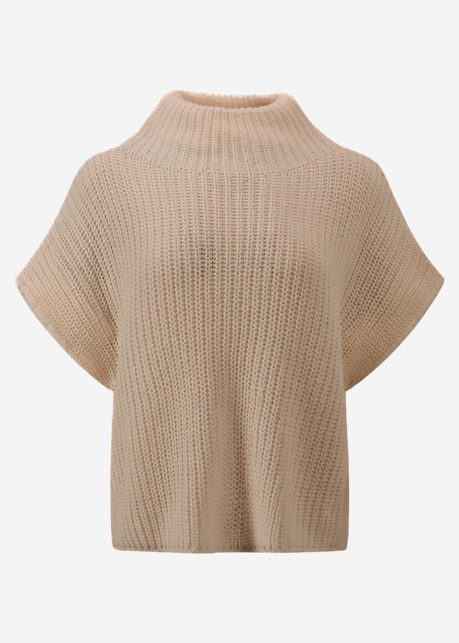 Pullover with turtleneck - beige