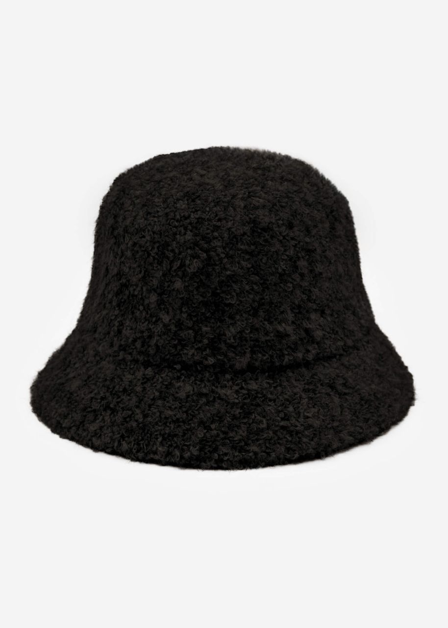 Teddy fur hat - black