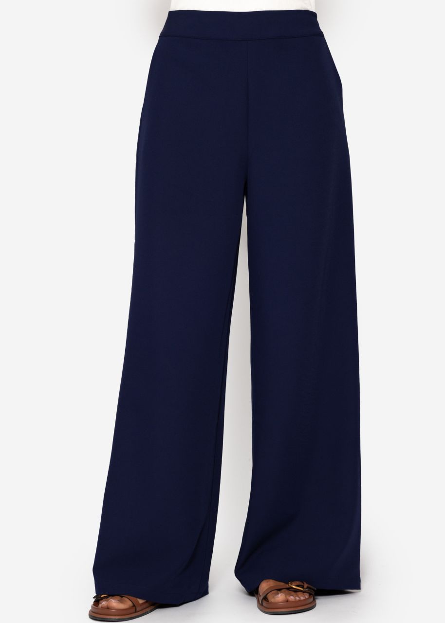 Lightweight fabric trousers - dark blue