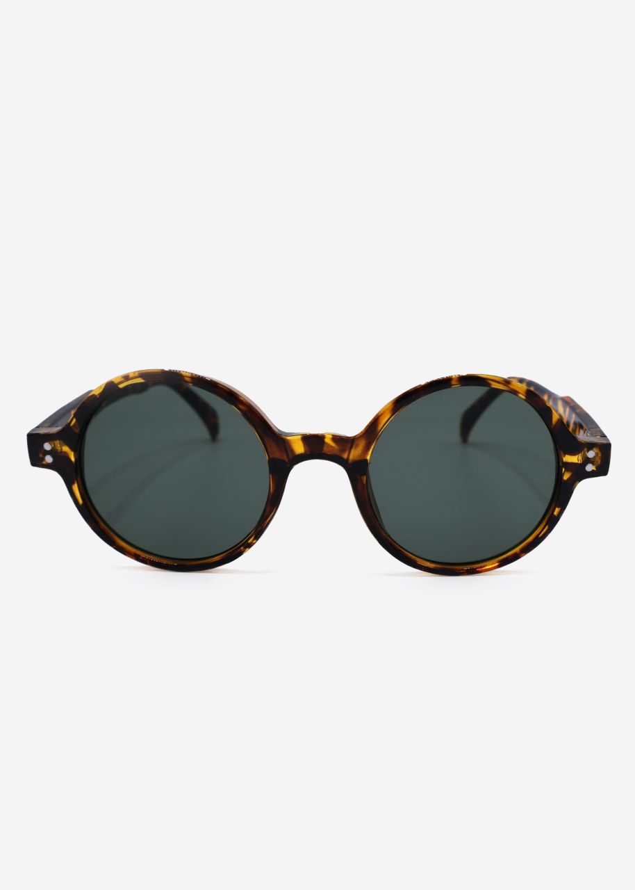 Round sunglasses - tortoise brown