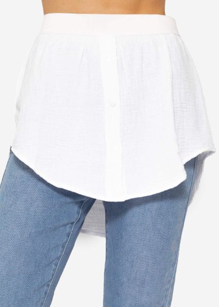 Muslin blouse skirt - white