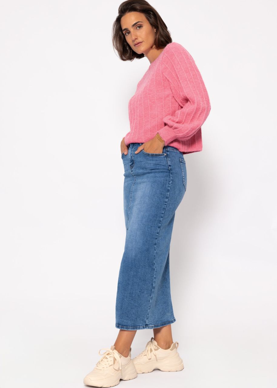 Long ribbed jumper - pink