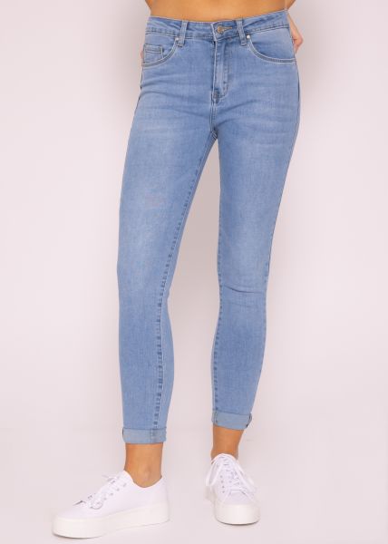 Stretchy skinny jeans, light blue