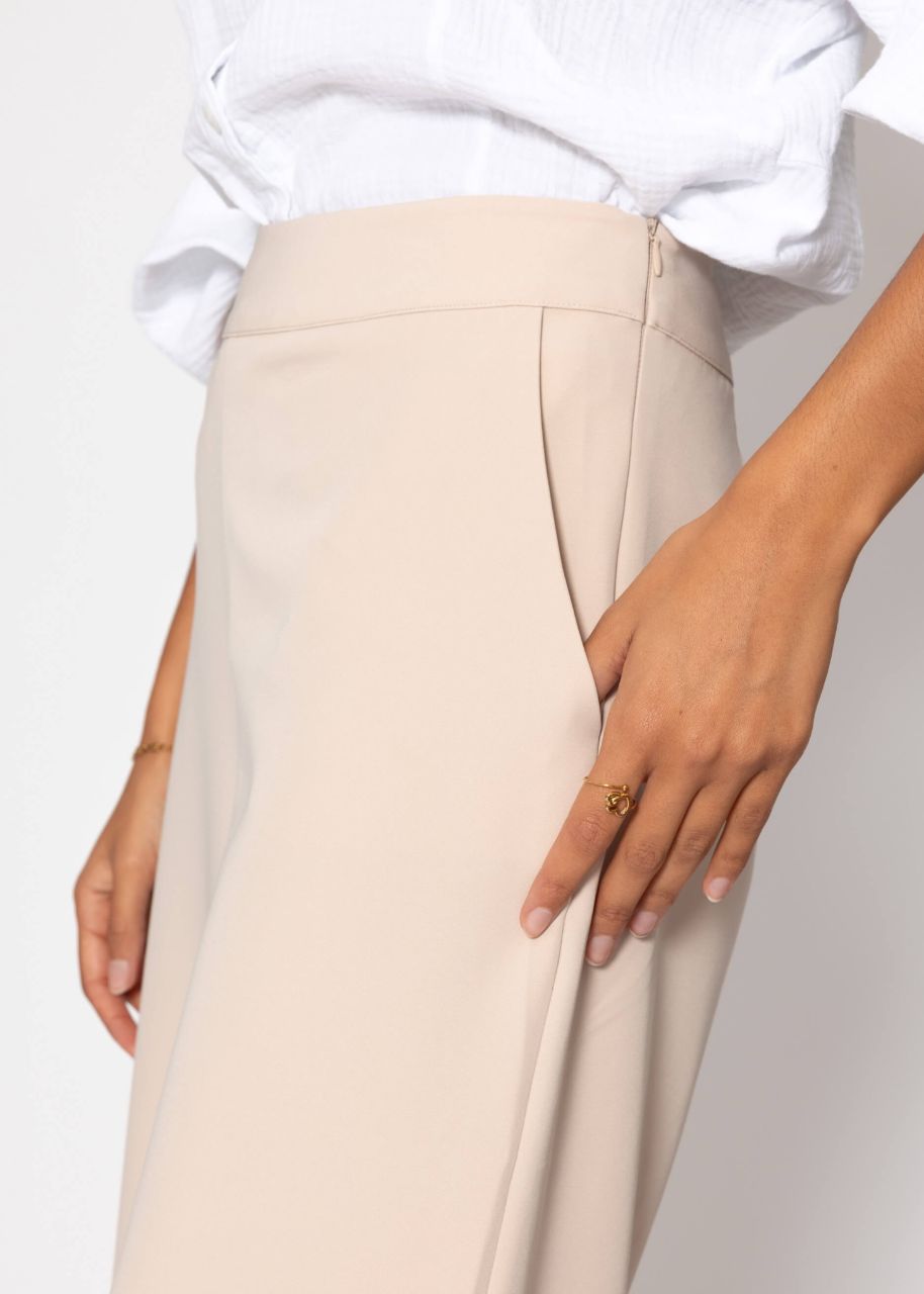 Lightweight fabric trousers - beige