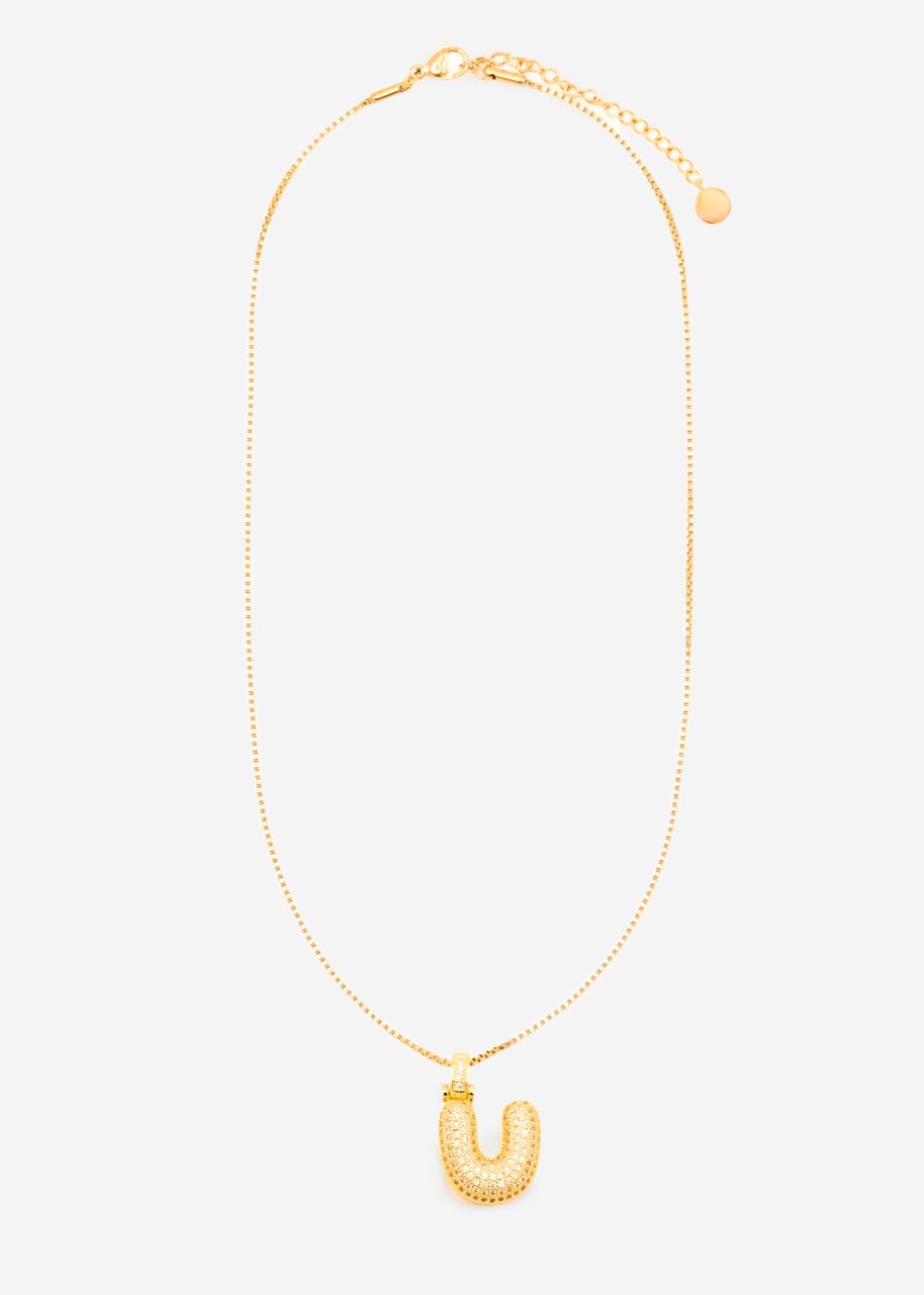 Letter chain - U - gold