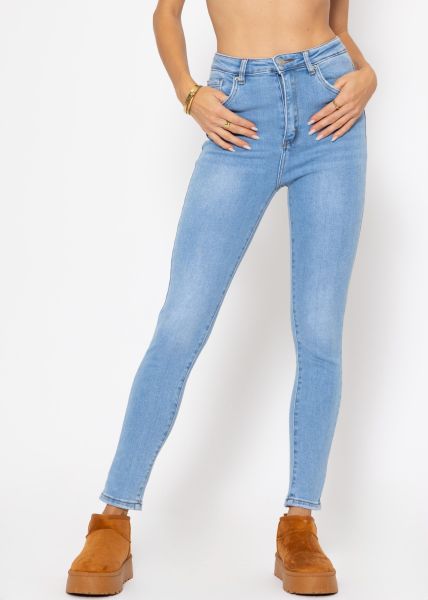 Highwaist skinny jeans - light blue