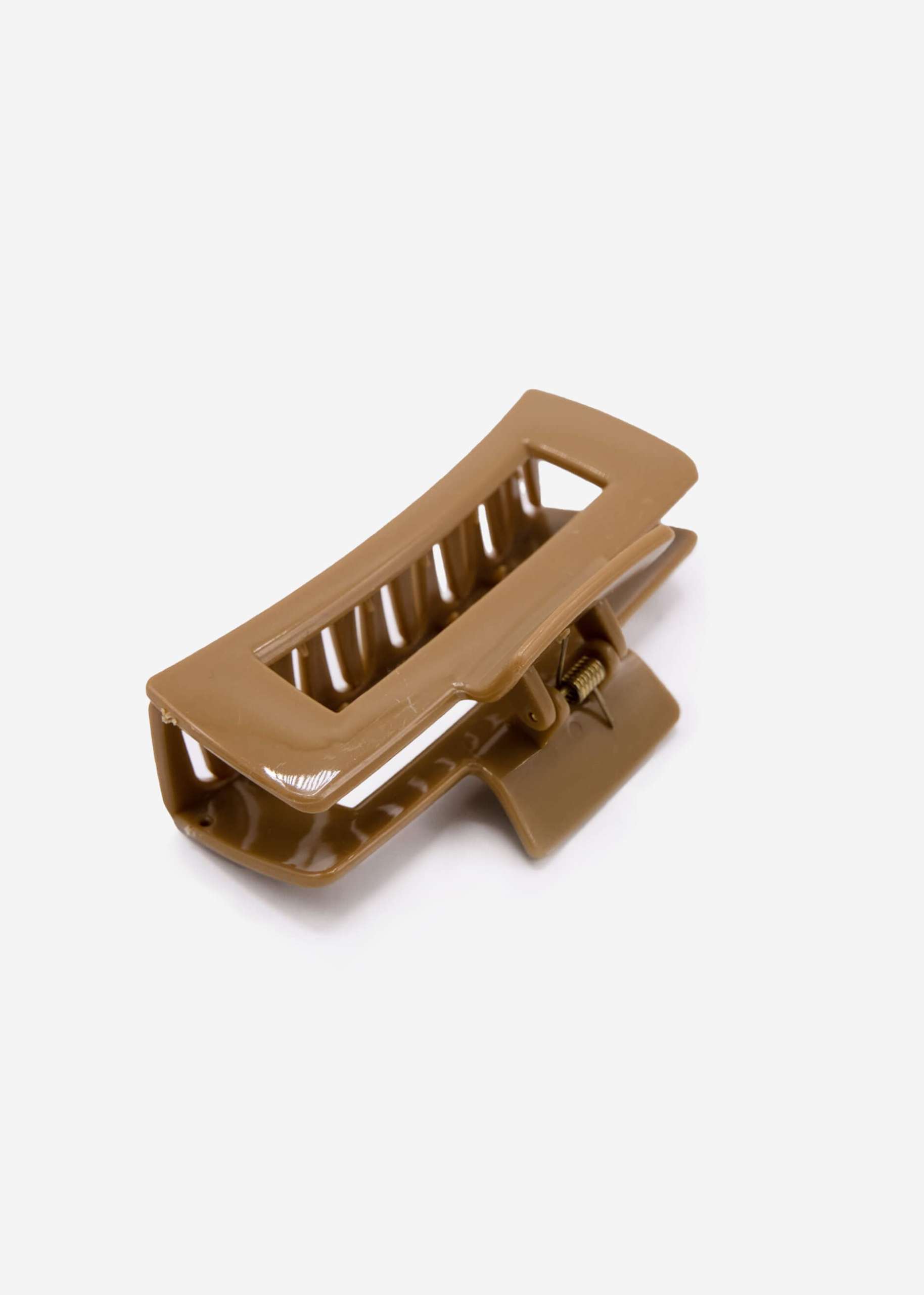 Square hair clip, brown