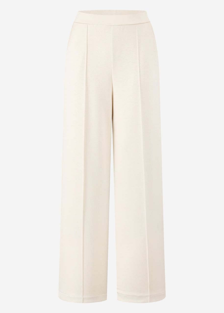 Soft, wide jogging trousers with piping - offwhite