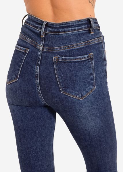 Highwaist jeans, dark blue