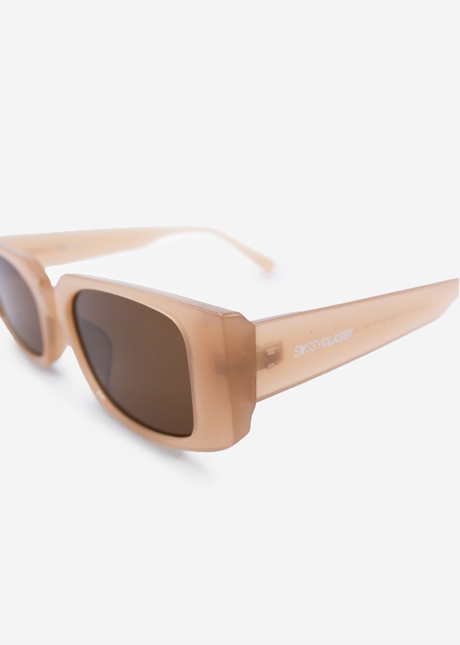 Transparent sunglasses - nude