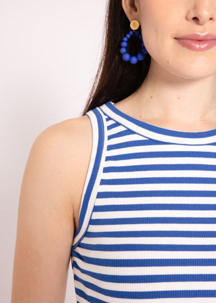 Striped top, blue / white
